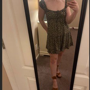 NWOT Aeropostale Floral Babydoll Dress in Olive Green